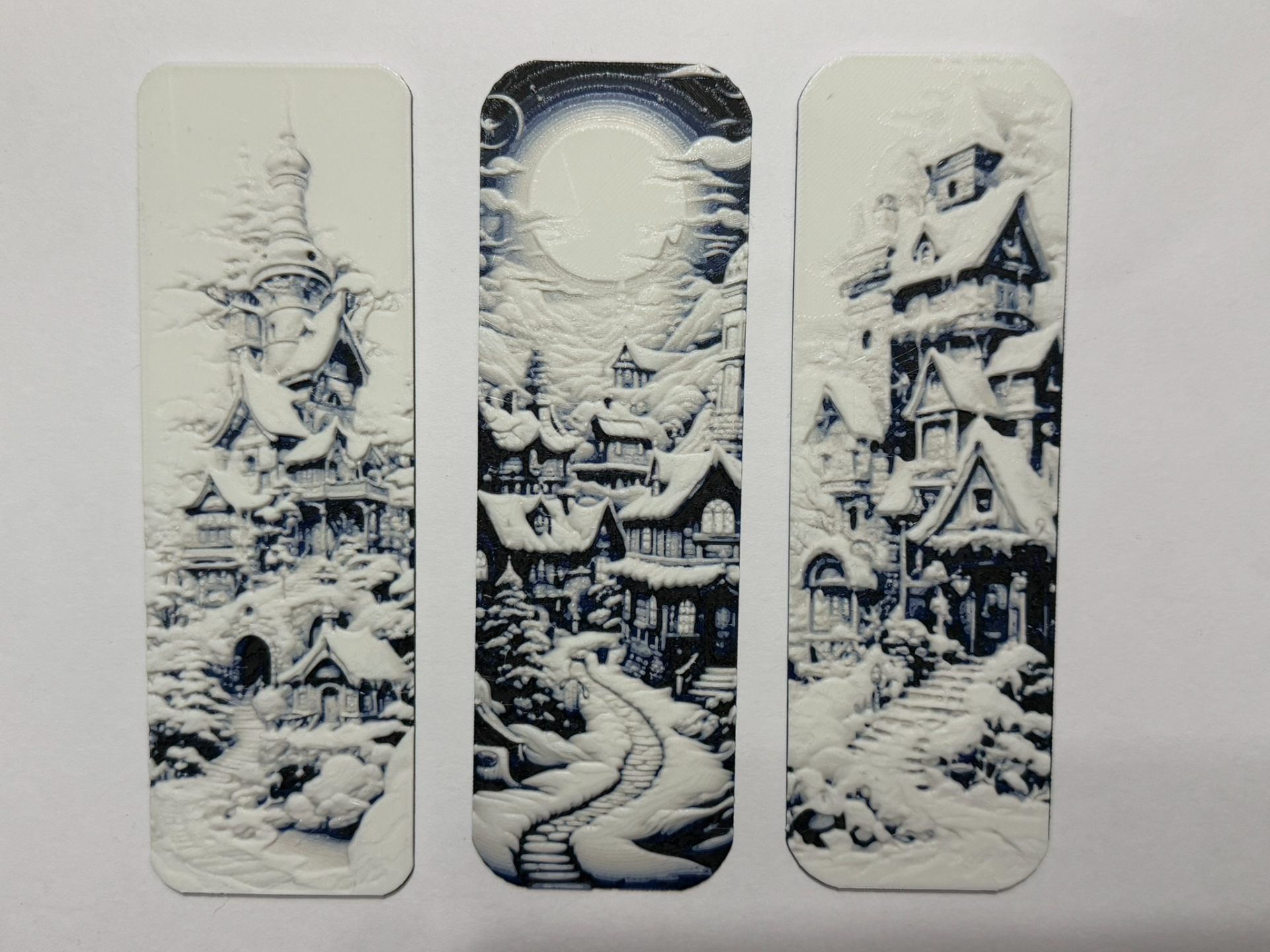 bookmarks christmas landscapes hueforge