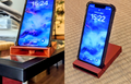 Simple, elegant phone holder with speaker amplifier - multiple sizes - doesn't block the screen