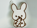 Bunny Holding a Carrot Keychain
