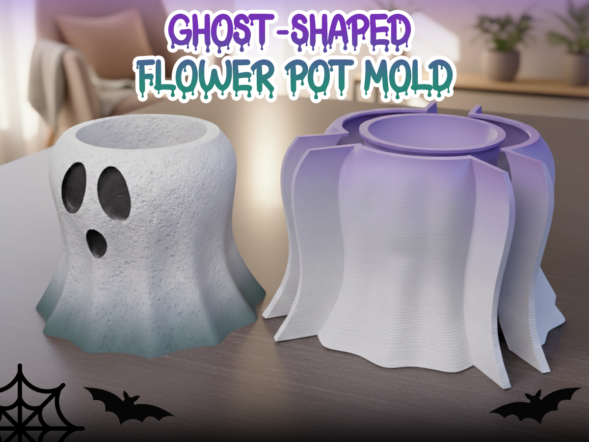 Halloween Ghost Mold | Flower Pot | Candle Holder
