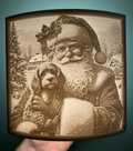 santa claus and he's dog
