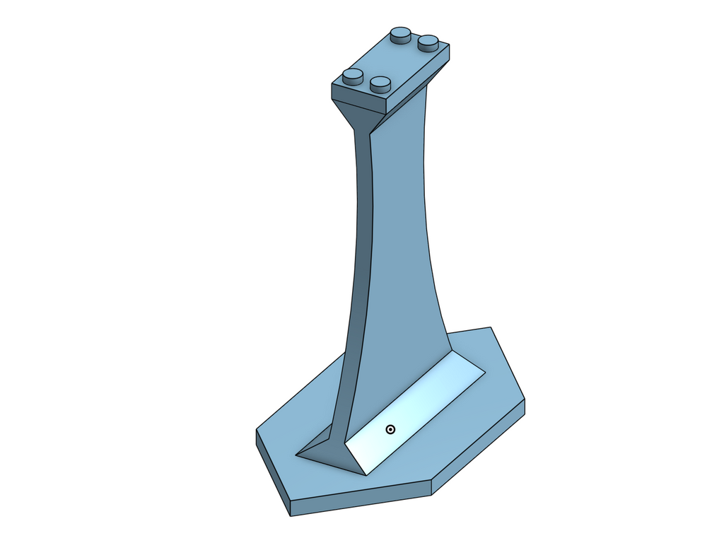 Brick Ship Display Stand, 4in (102mm) tall