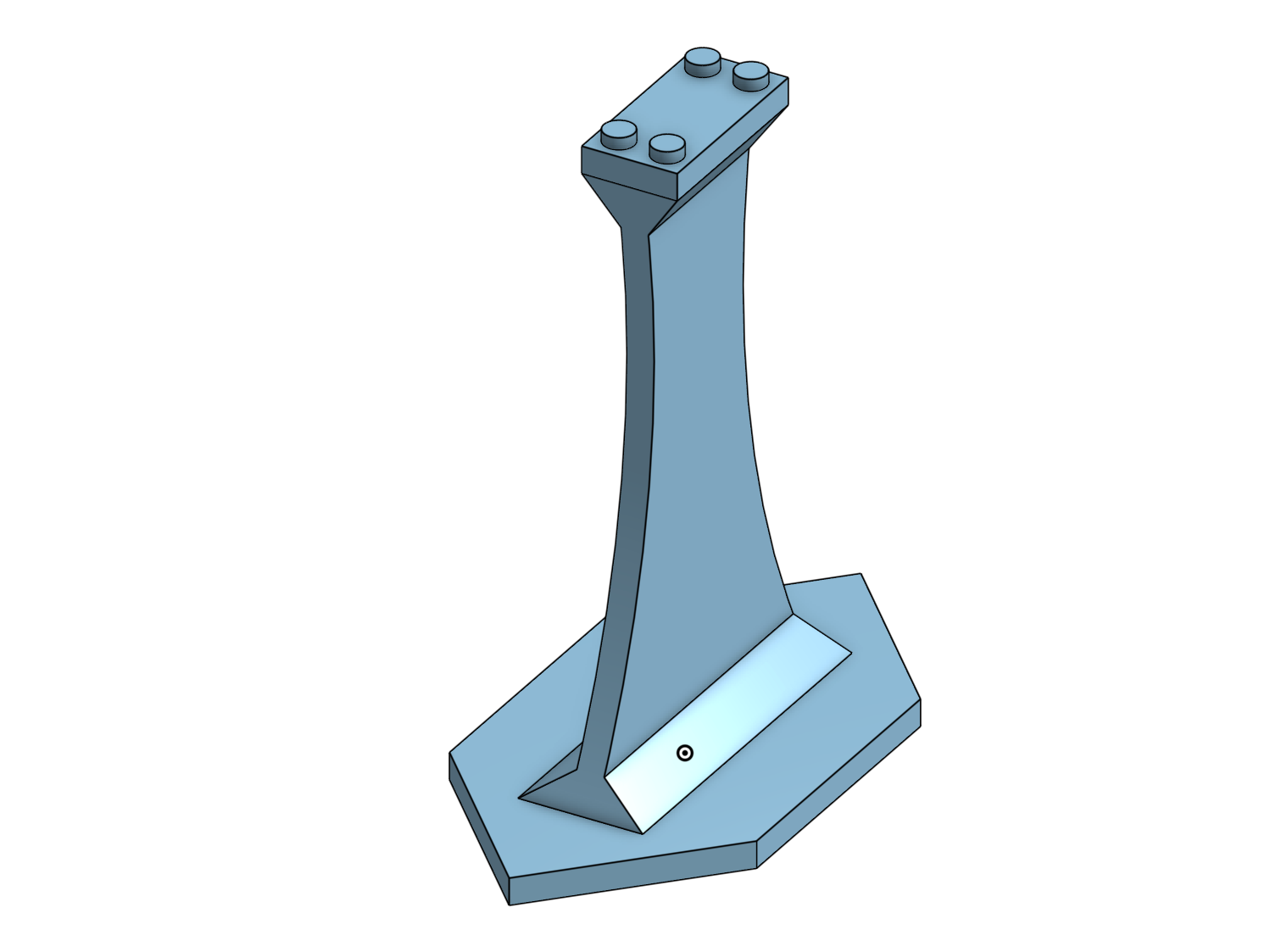 Brick Ship Display Stand, 4in (102mm) tall