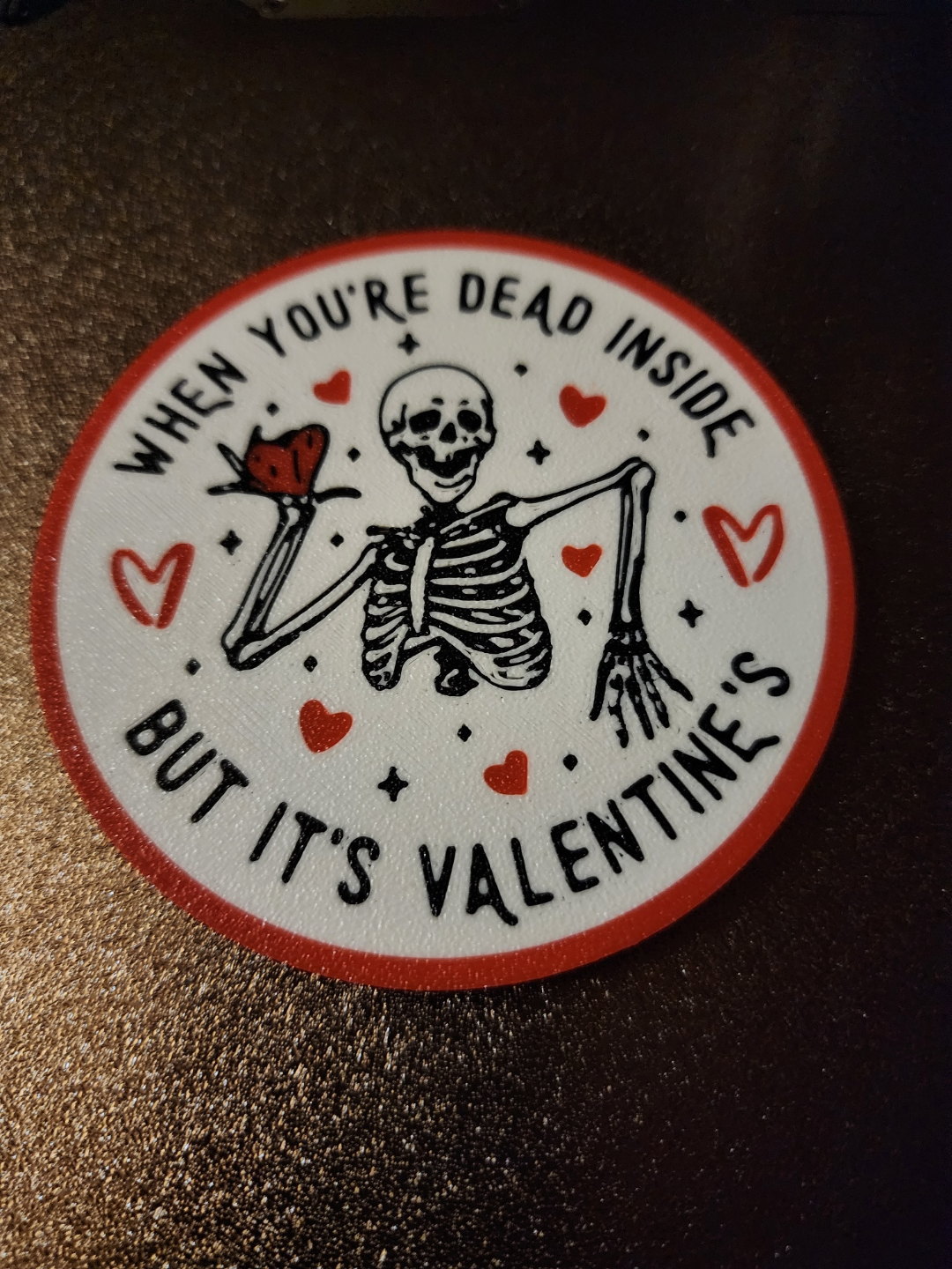 Dead Inside Valentine's Day Coaster