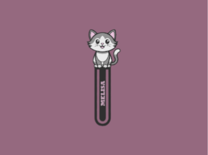 Marcapáginas gato personalizable