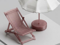 Beach Vibe Set – Miniature Deck Chair & Umbrella