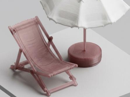 Beach Vibe Set – Miniature Deck Chair & Umbrella