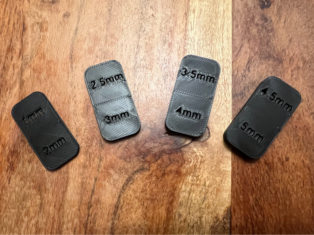 Simple Shim/Thickness Guage Pack from 1mm-5mm
