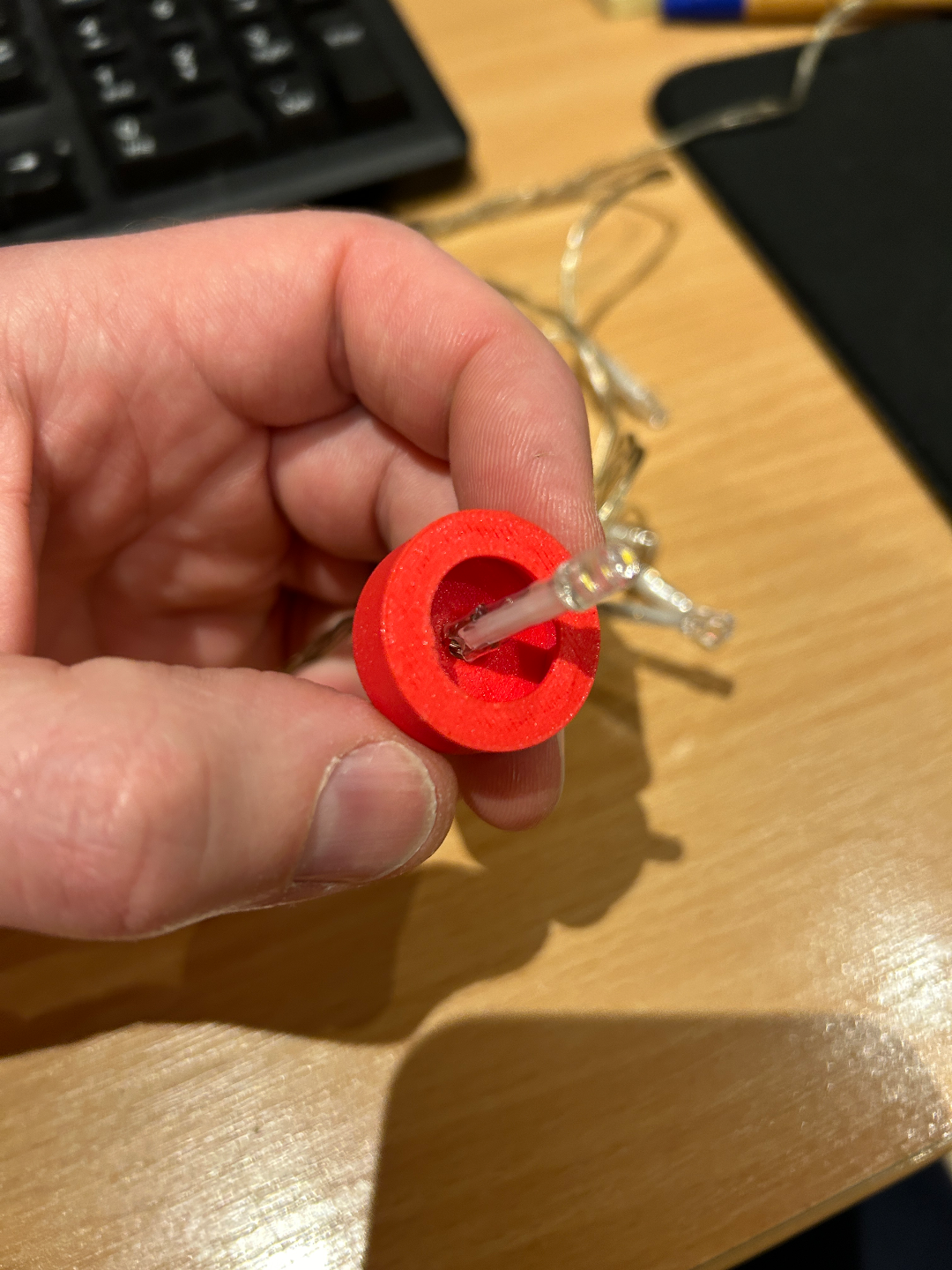 Lithophane Bauble TPU adapter for Christmas lights