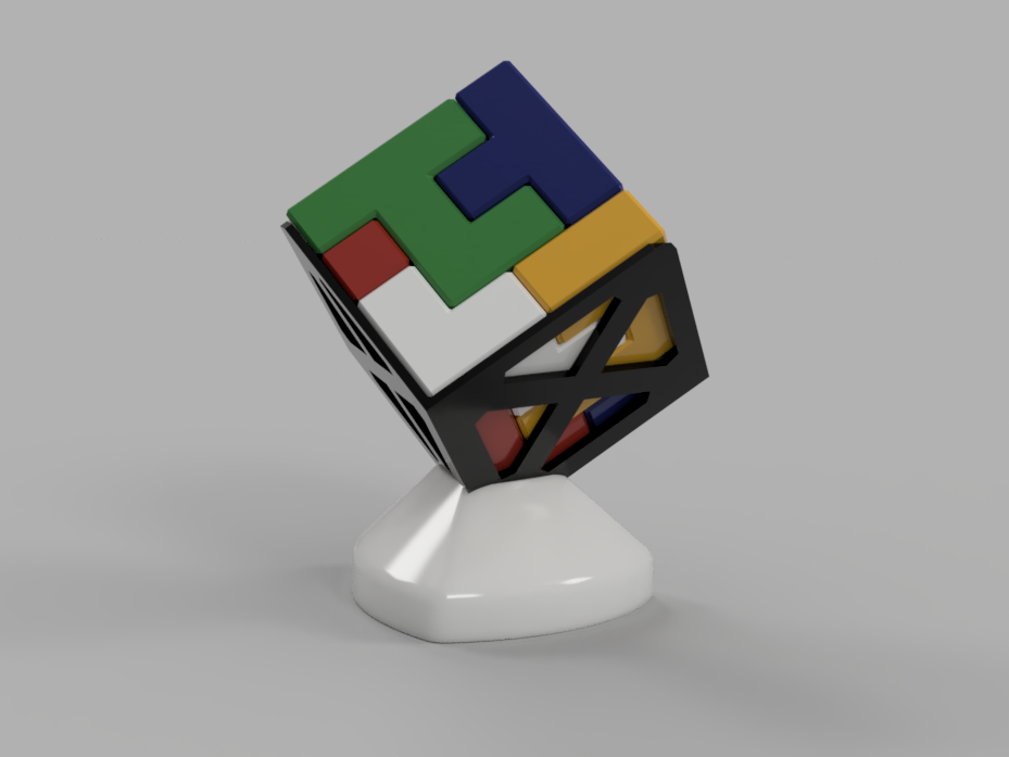4x4 Cube Puzzle and Holder