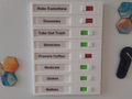 Magnetic Toggleable Physical Todo List For Fridge