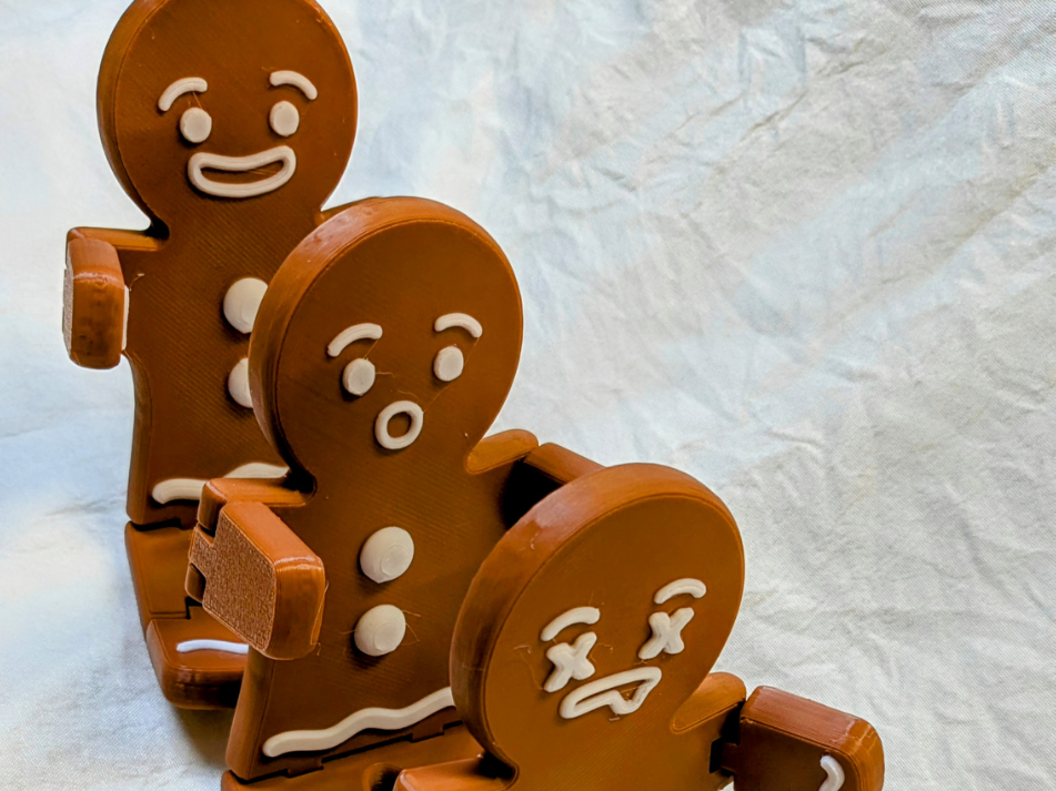 Articulated Gingerbread Man - 5 face options