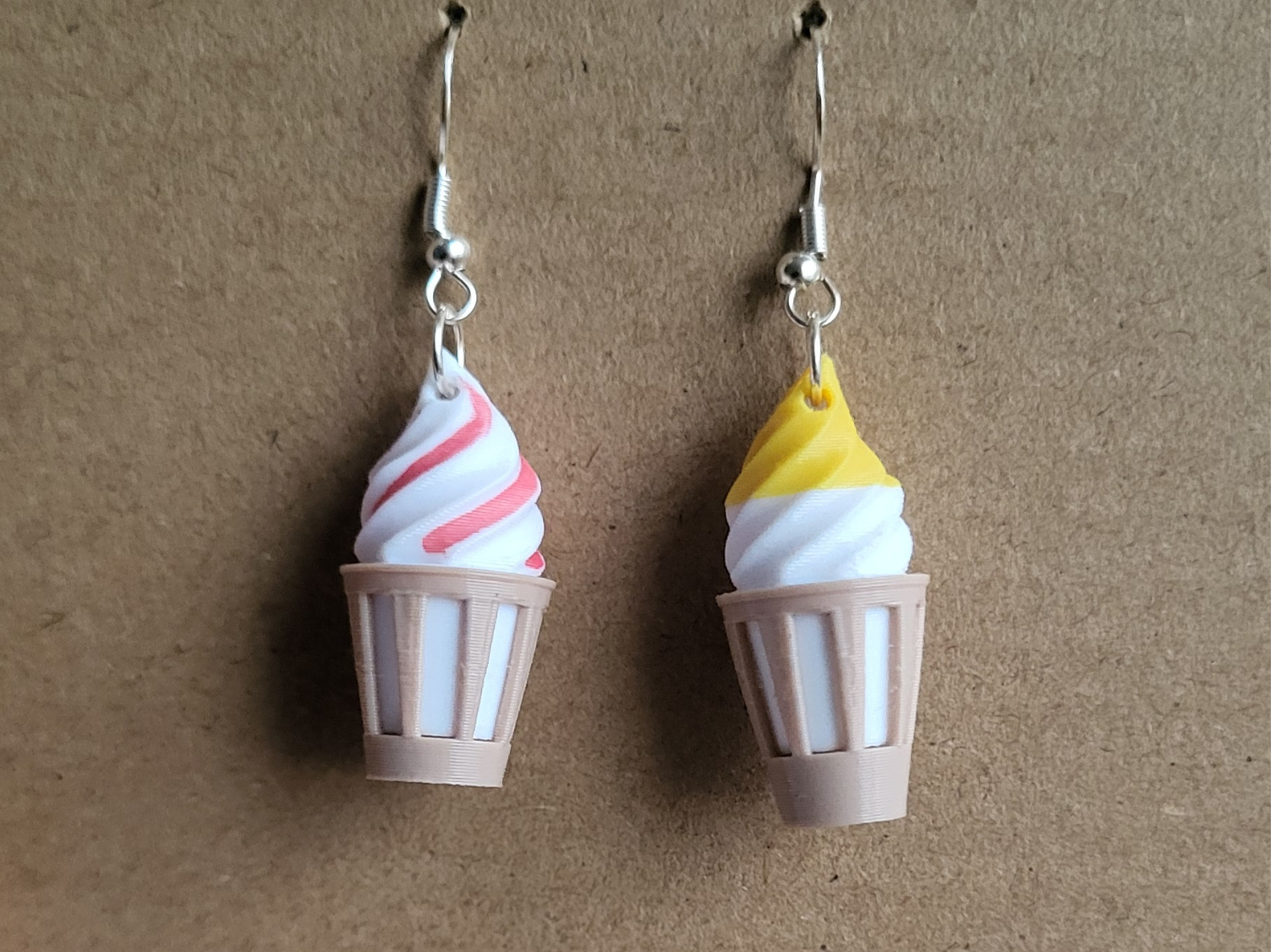 ice cream cup earrings
