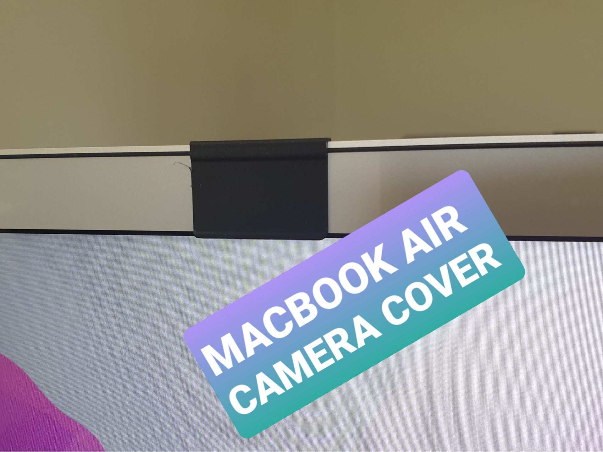 Macbook Air sliding camera cover
