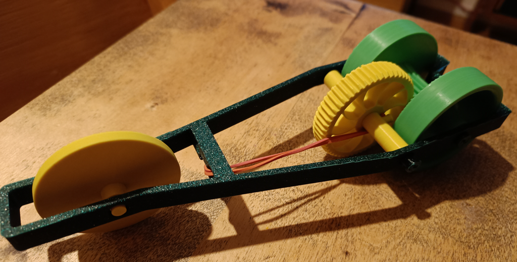 Rubberband speedster car