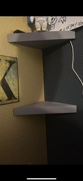 floating corner shelf and mounting bracket