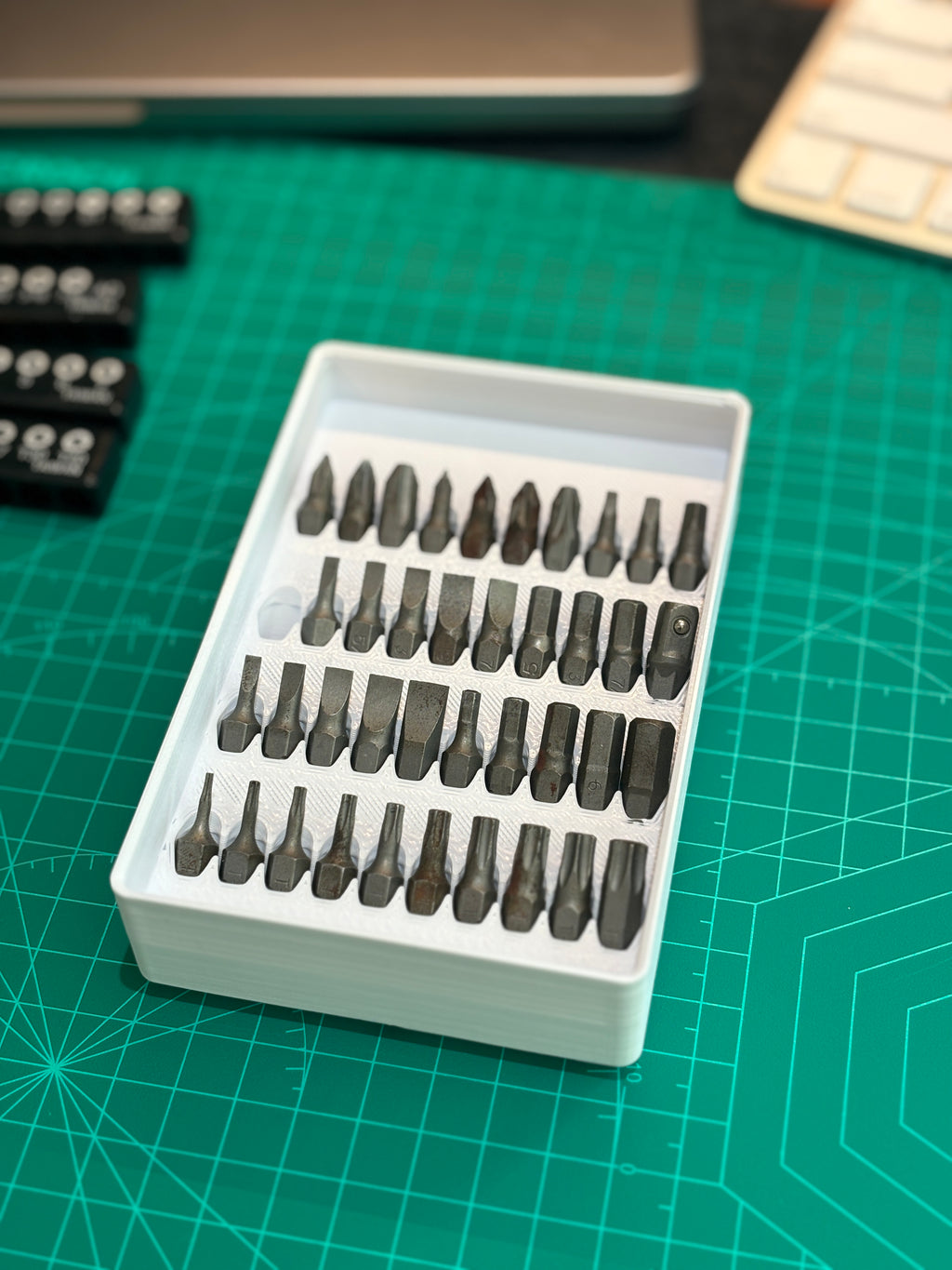 40 Hex Drill Bit Gridfinity 3x2 (4U Height)