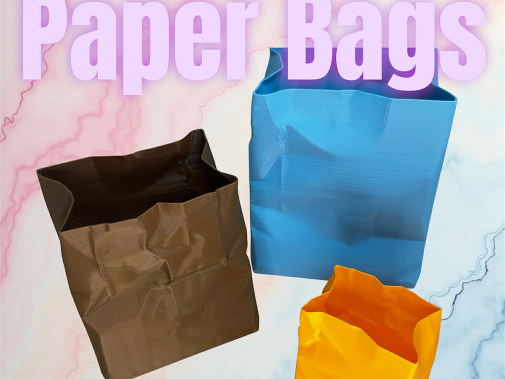 Paper Bag vase, catch all, pencil holder, gift bag