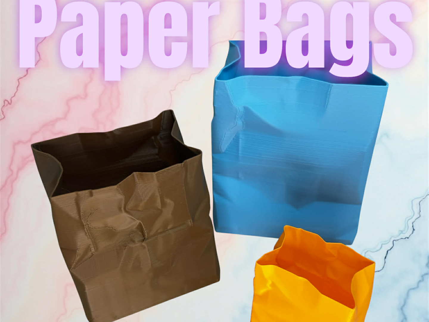 Paper Bag vase, catch all, pencil holder, gift bag