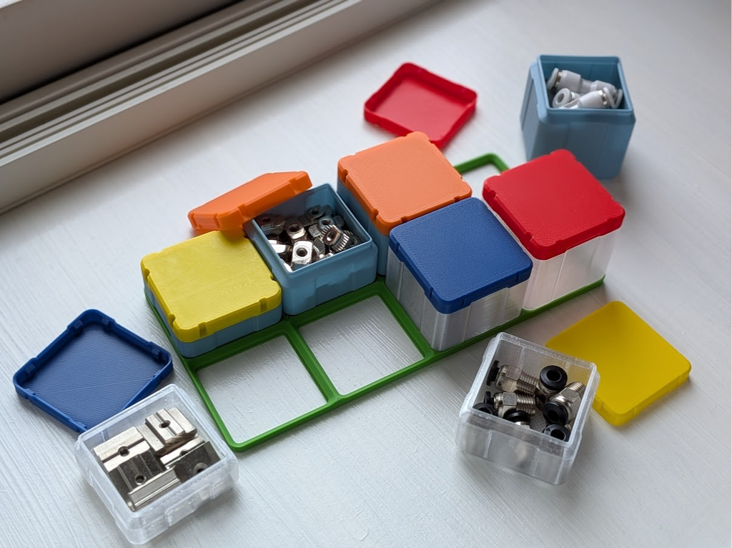 Gridfinity 1x1 Bins – Snap Lid