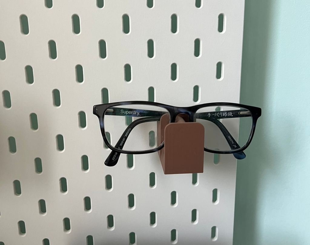 Compact eyeglasses holder Ikea Skadis compatible