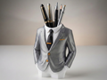 Gentleman Suit Pen Holder - Office Decor Organizer