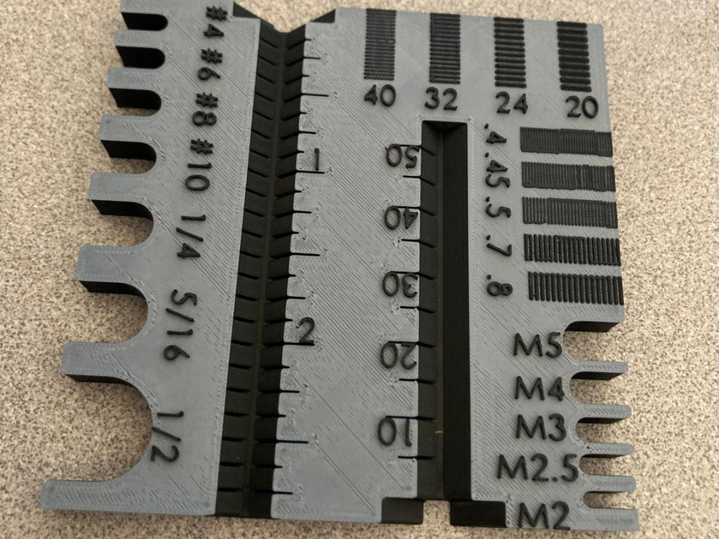 Screw gauge for Metric and Inch with threads