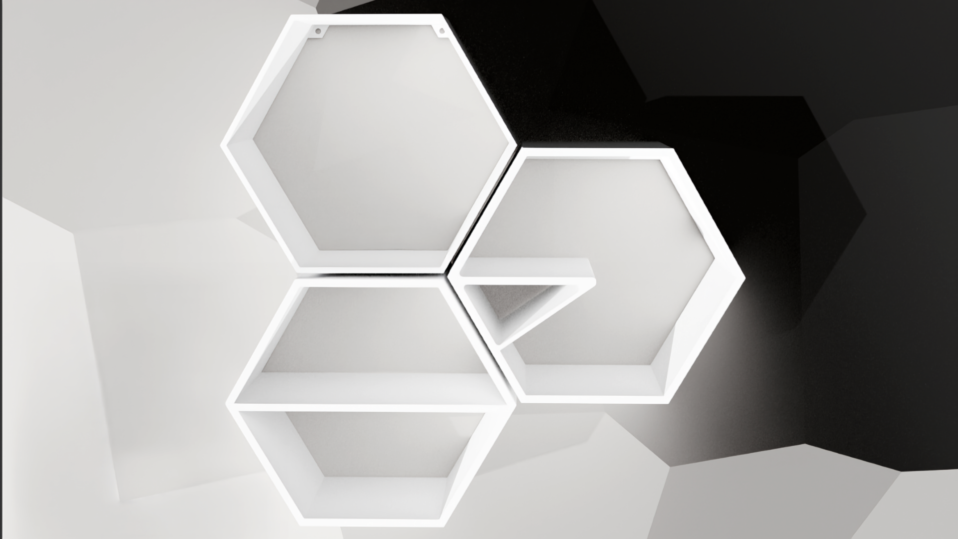 Honeycomb shelf devided