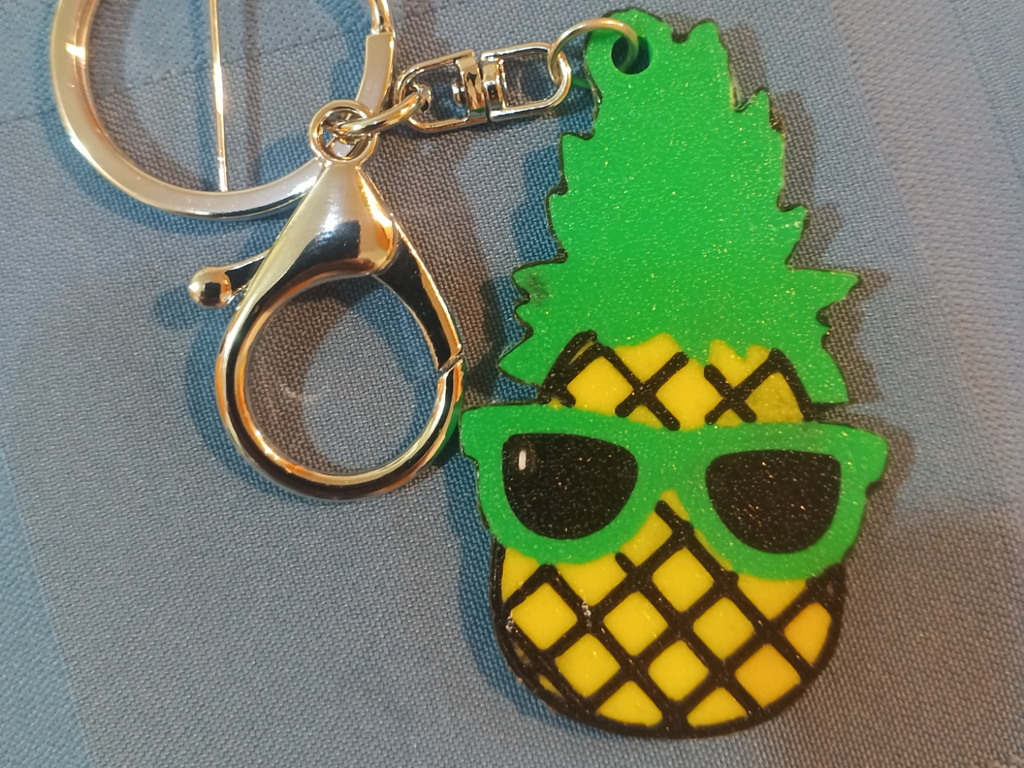 Pineapple Keychain and Necklace