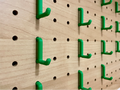 Hooks for pegboard (for 25mm pitch)