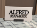 Desk name plate with stand (editable)