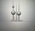 Kuwait tower candle holder