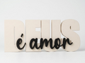 Letreiro Decorativo Deus é Amor - Letreiro Cristão