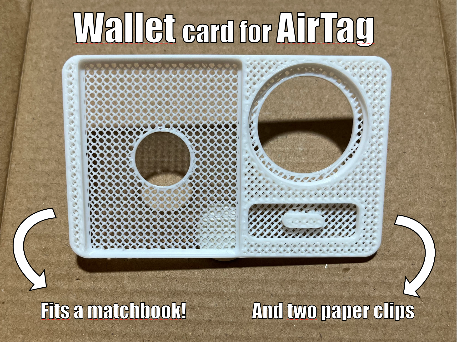 Wallet card for AirTag