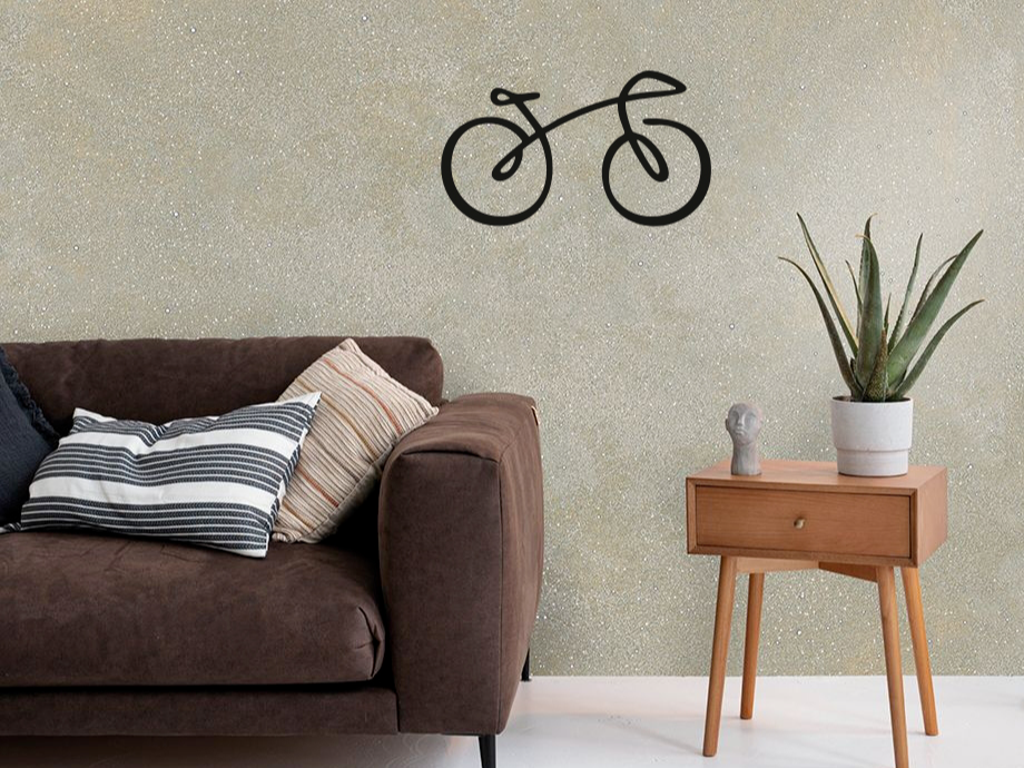 Decorazione da parete raffigurante una bicicletta