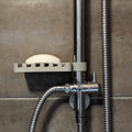 Shower rod soap dish