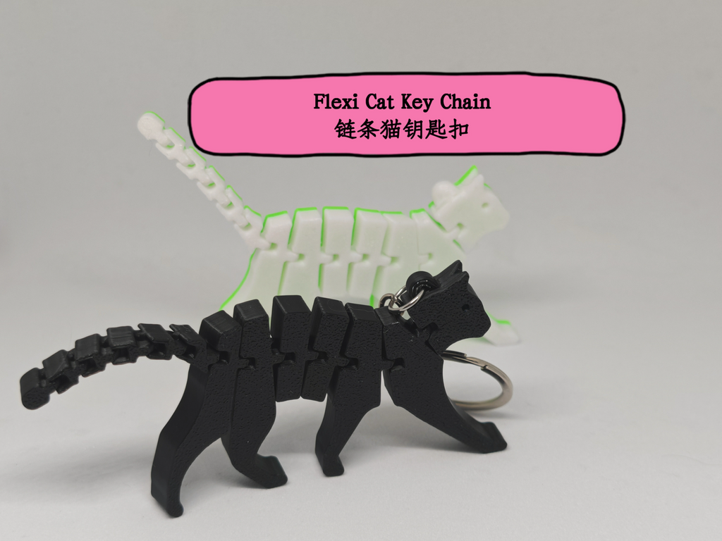 Flexi Cat Key Chain链条猫钥匙扣