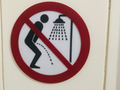 Prohibition Sign for Shower