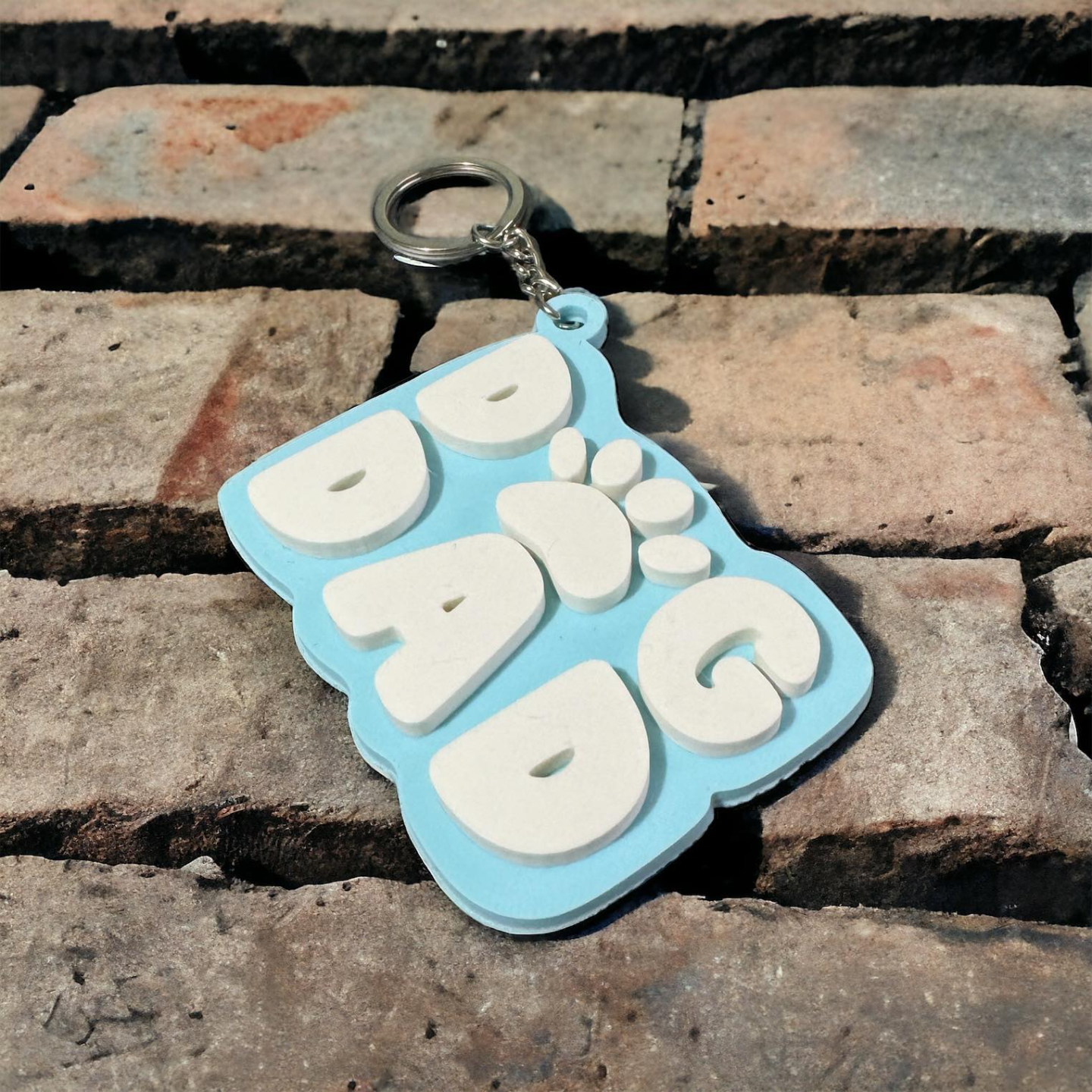 Dog dad keychain