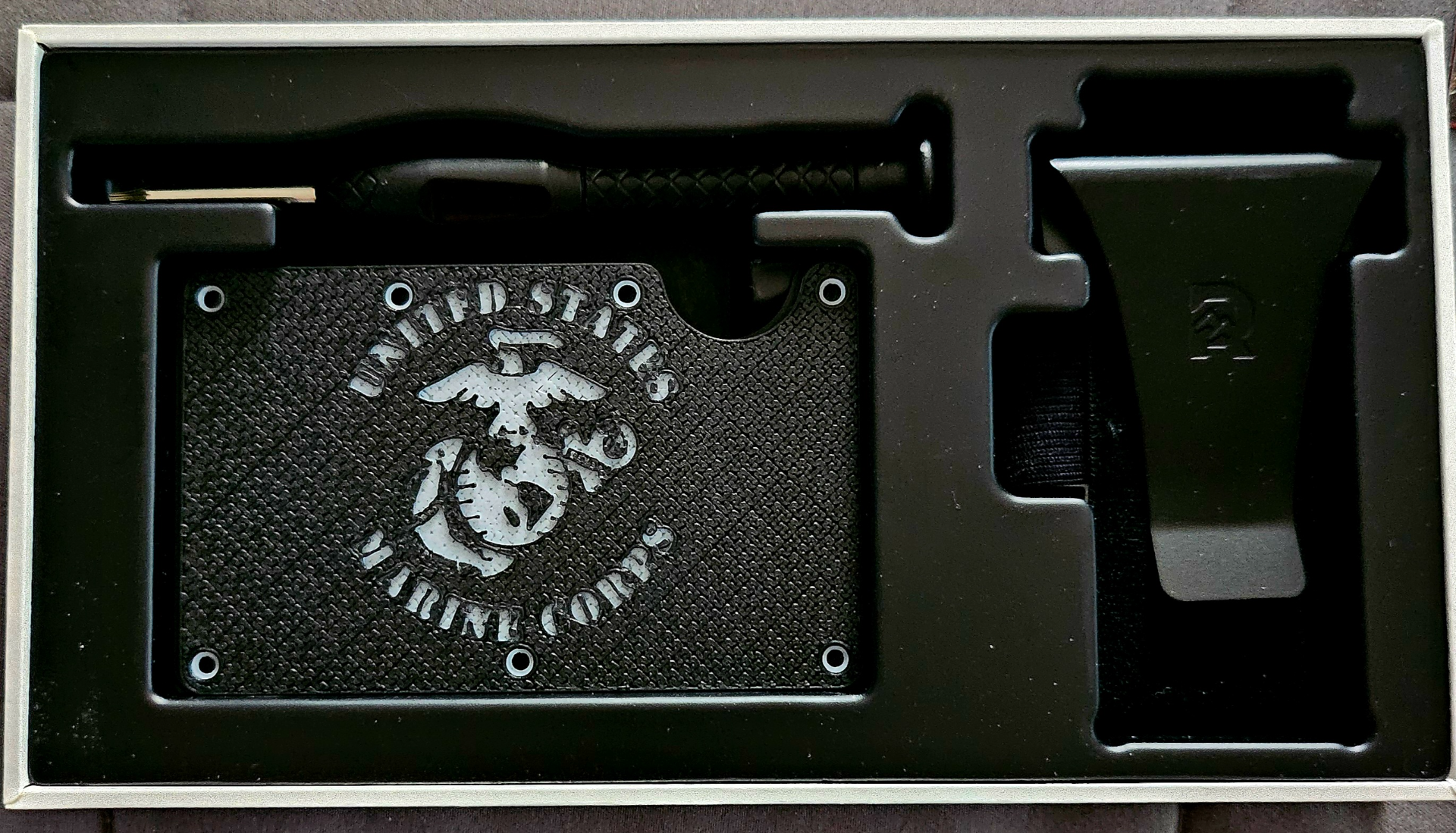 USMC Ridge Wallet Plate