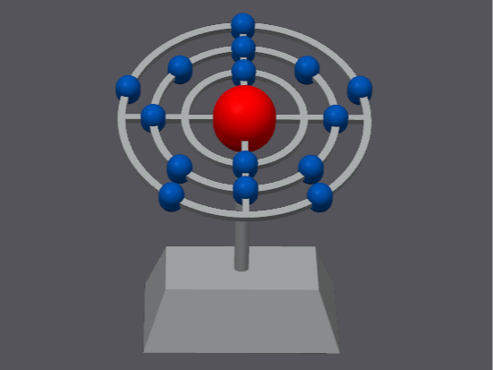 Phosphor Atom Model (Bohrsche Schalenmodell)