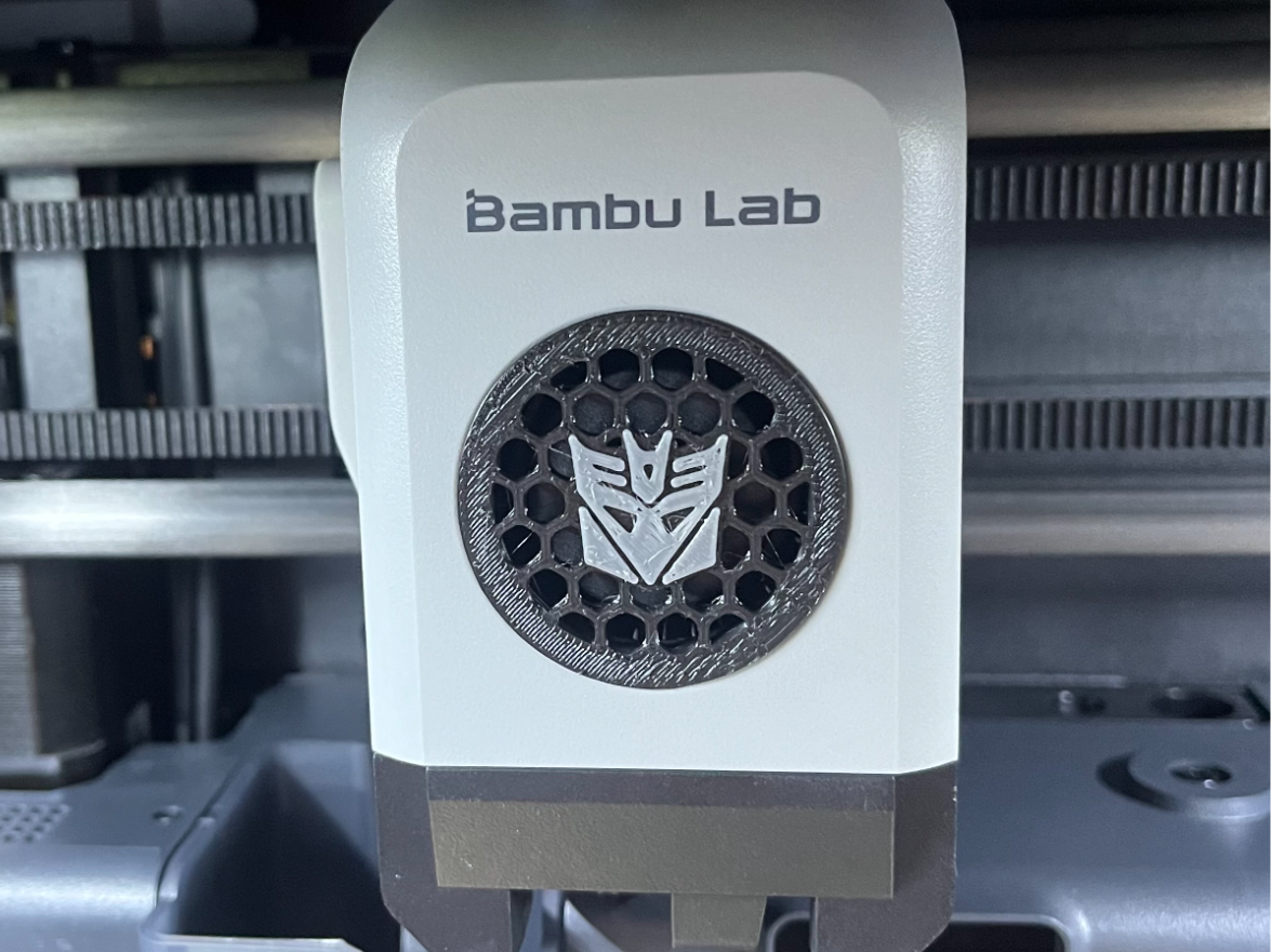 Decepticon Fan Cover for Bambu Lab P1S
