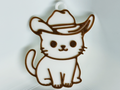Cat Wearing a Cowboy Hat Keychain