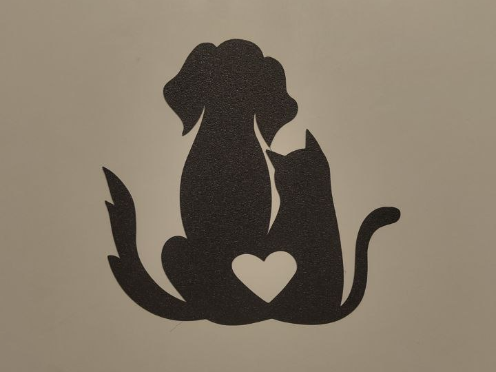cat and dog heart