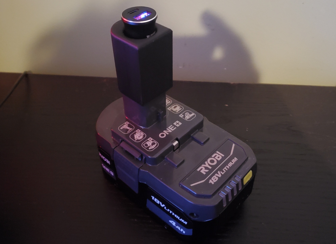 Ryobi 18V to 12V Automotive / Cigarette Adapter