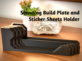 Standing Build Plate and Build Plate Sticker Sheets Holder