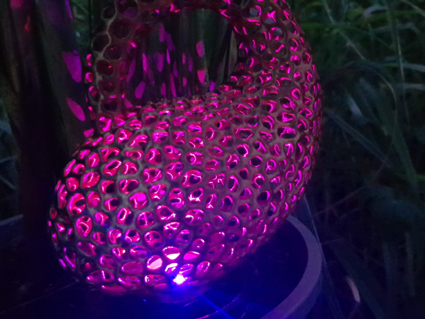 Garden solar lamp - voronised pumpkin :)