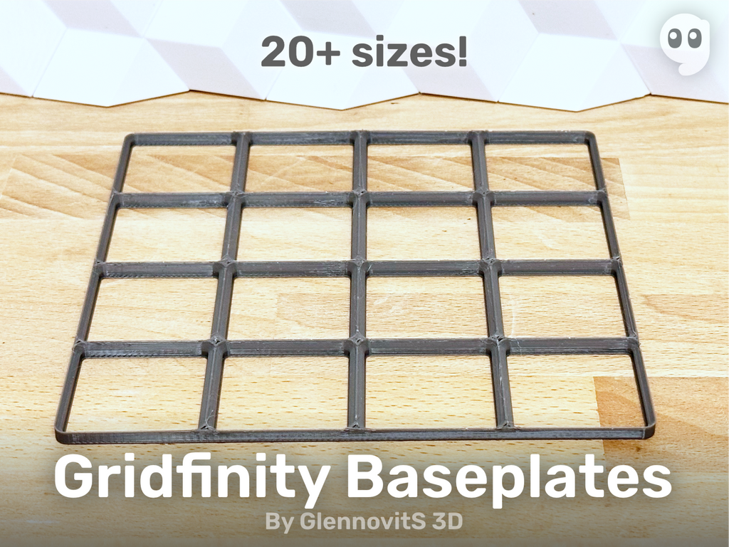 Gridfinity Baseplate (Quick lite, less filament)