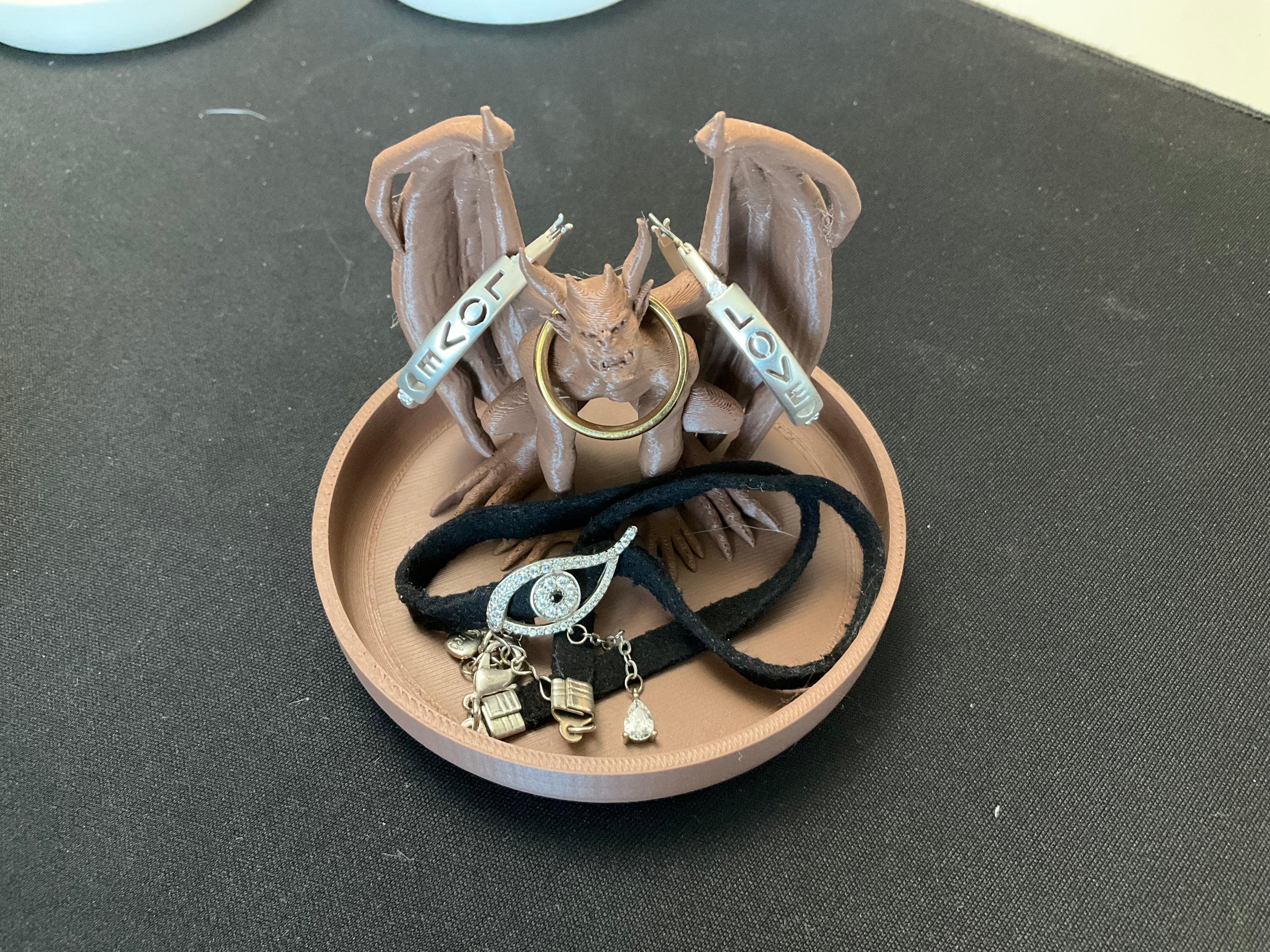 Gothic Gargoyle Ring Holder And Tray