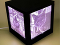 V2 - Wood Light - 110mm Lithophane Cube Frame